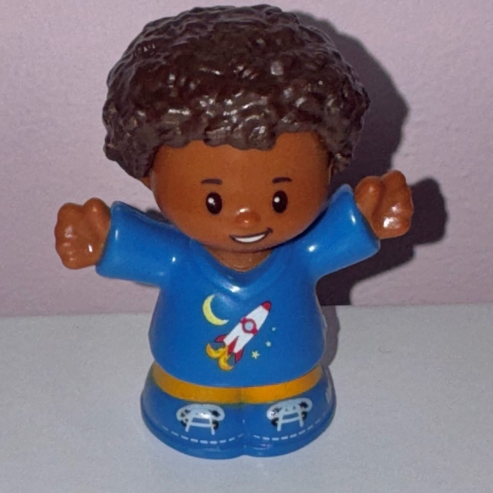 Blue Rocket Boy Chris Figurine Toy little people fisher price